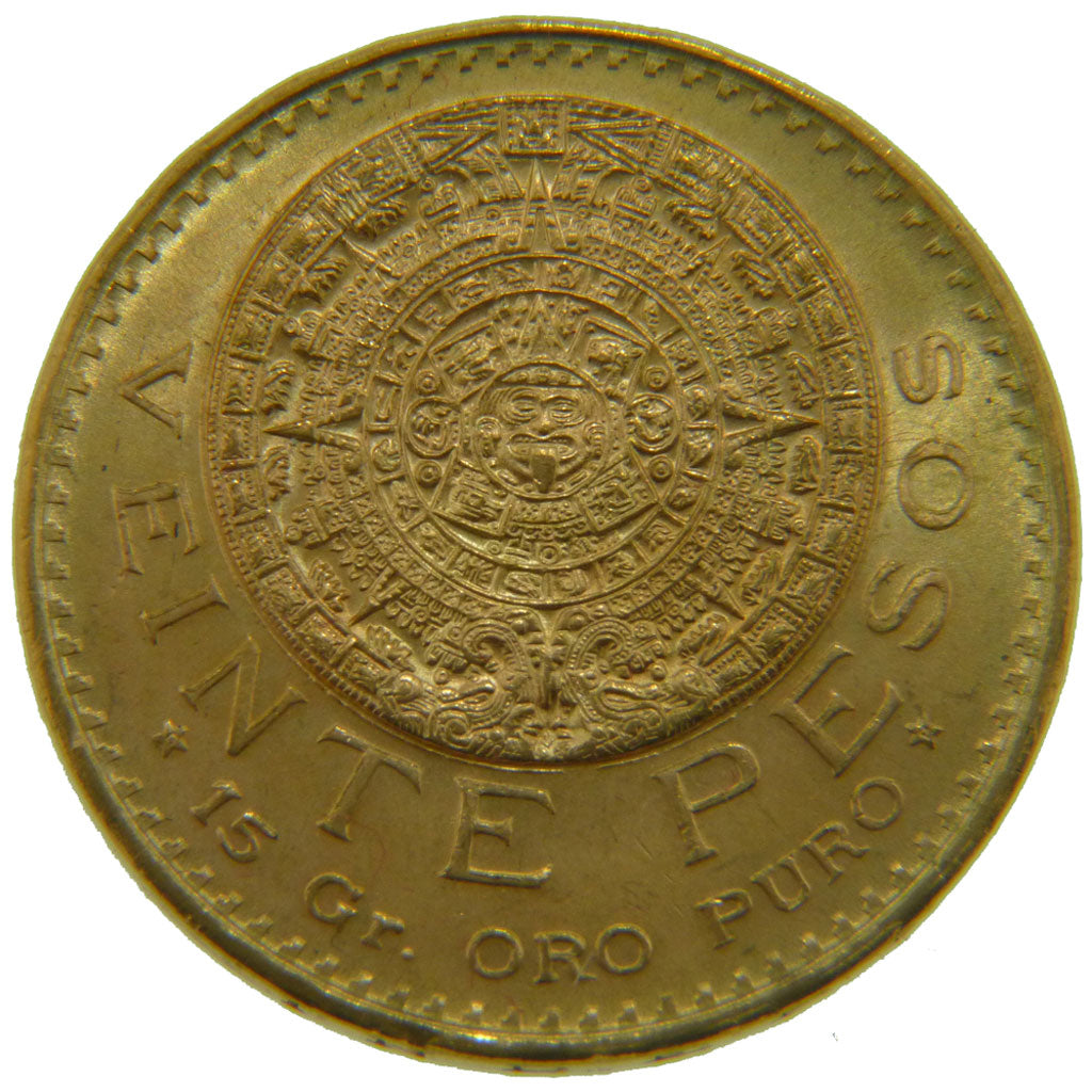Mexico, 20 Pesos, 1959, KM #478, MS(60-62), Gold, 27.5, 16.70