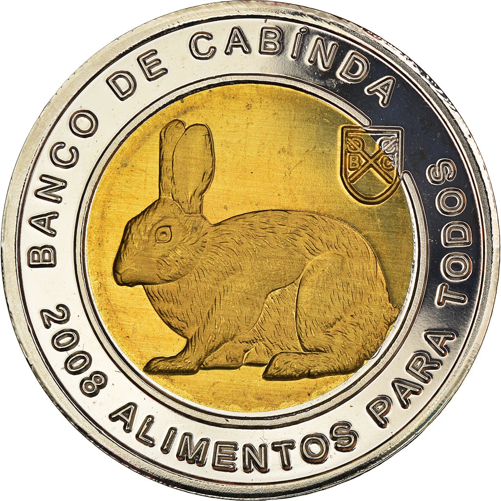 Coin, CABINDA, 2.50 Escudo Convertivel, 2008, MS(63), Bi-Metallic, KM:21