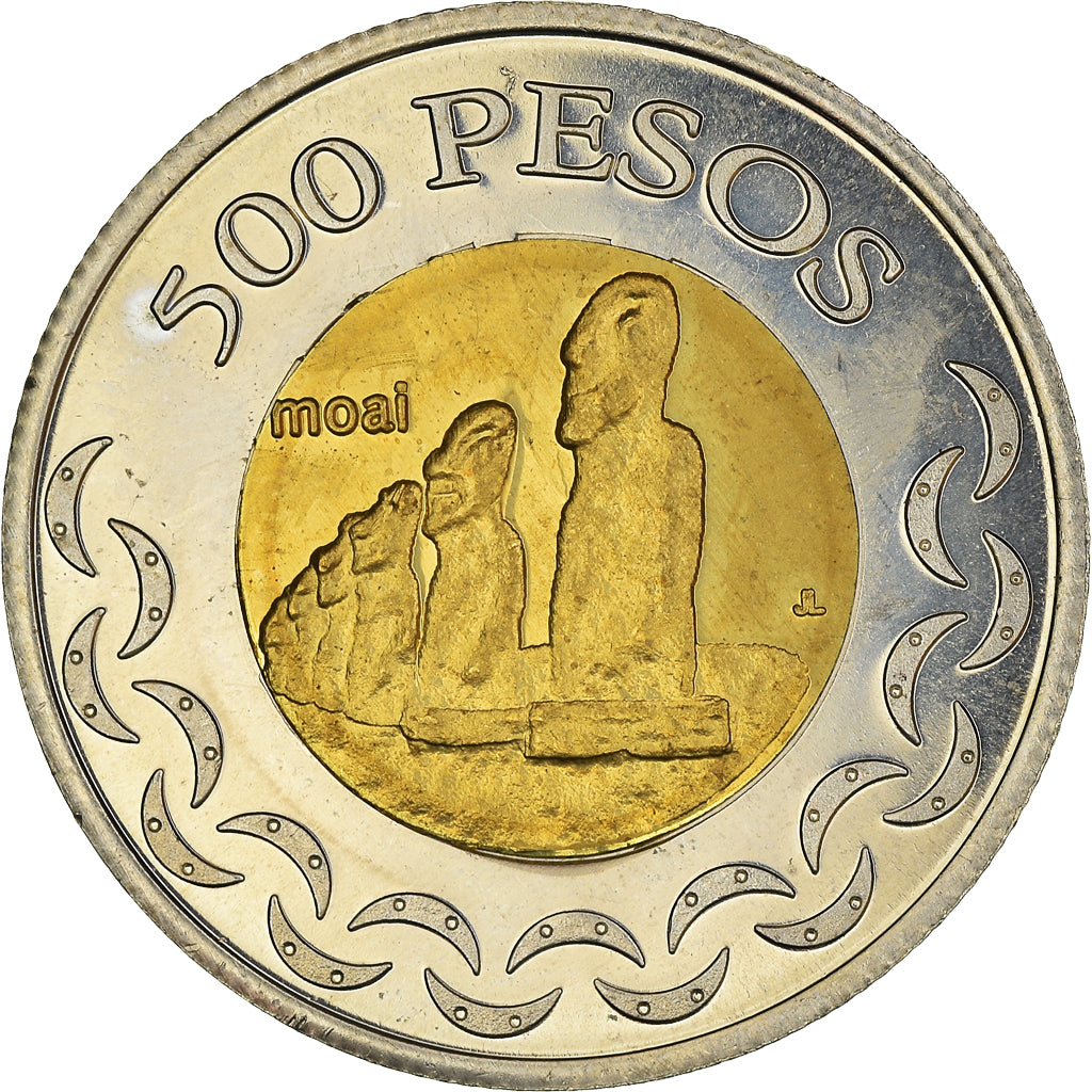 Münze, RAPA NUI - ISLA DE PASCUA - EASTER ISLAND, No ruler, 500 Pesos, 2007