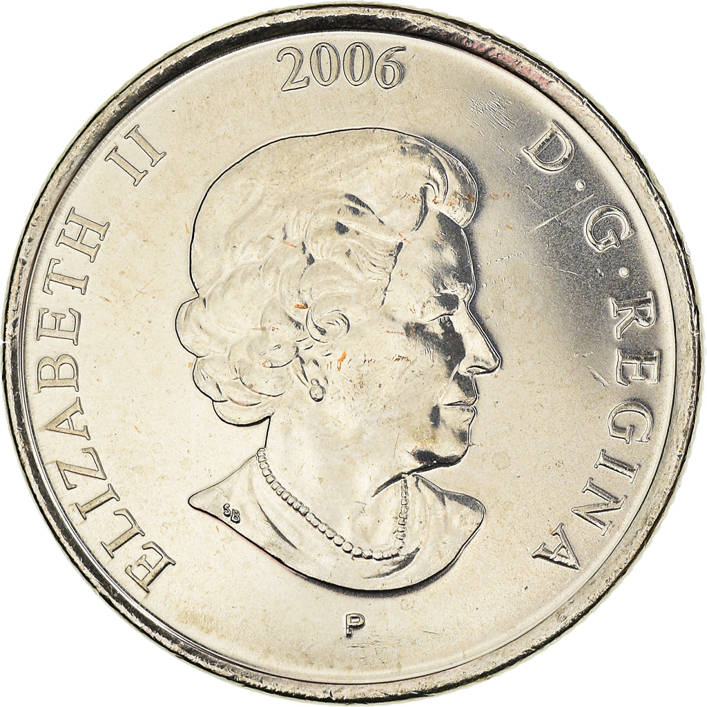 Coin, Canada, Elizabeth II, 25 Cents, 2006, Royal Canadian Mint, Winnipeg