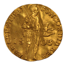 Netherlands, Ducat, 1803, KM #11.3, EF(40-45), Gold, 21, 2.40