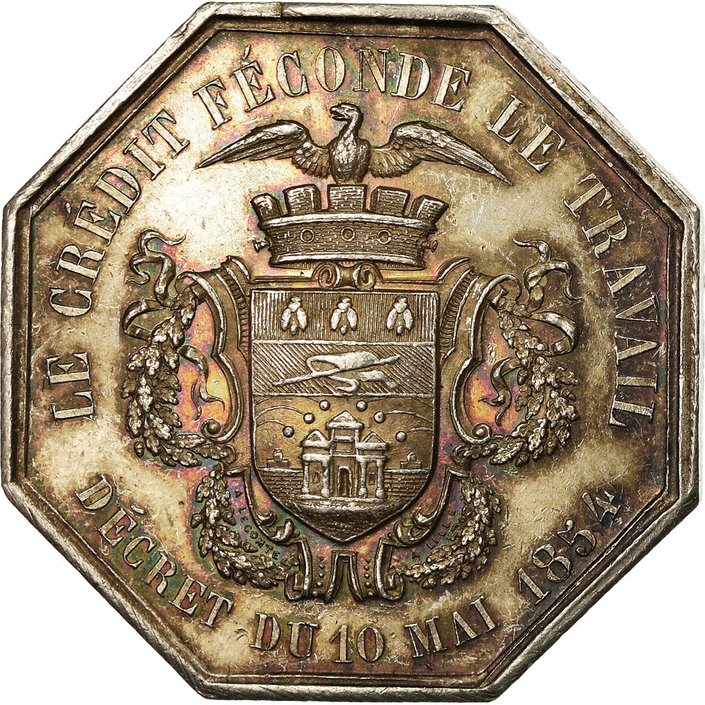 France, Token, Banques Provinciales, Comptoir d'Escompte de Lille, 1854
