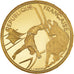 Münze, Frankreich, Albertville 92, ski, 500 Francs, 1990, Paris, STGL, Gold