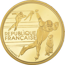 Coin, France, Albertville 92, patinage de vitesse, 500 Francs, 1990, Paris
