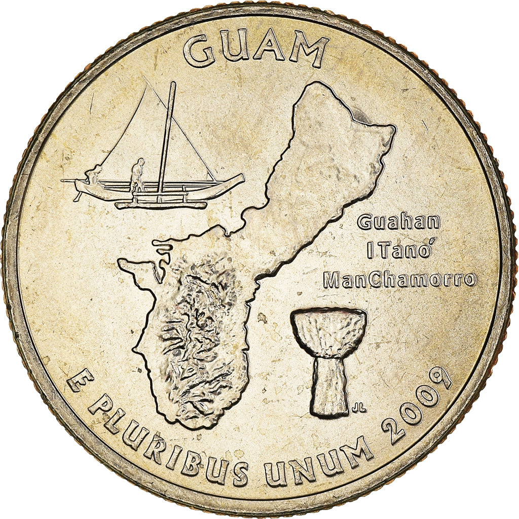 Moeda, Estados Unidos da América, Quarter, 2009, U.S. Mint, Philadelphia, Guam