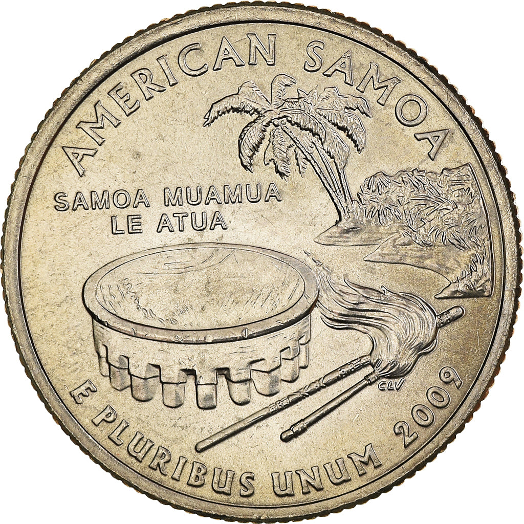Coin, United States, Quarter, 2009, U.S. Mint, Denver, American Samoa
