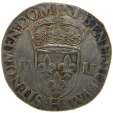 FRANCE, Quart Ecu, 1585, La Rochelle, AU(55-58), Silver, 9.60