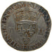 FRANCE, Quart Ecu, 1585, La Rochelle, AU(55-58), Silver, 9.60