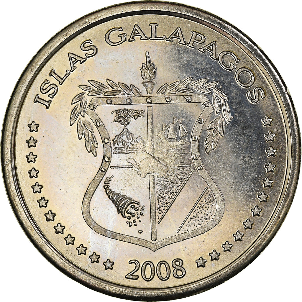 Coin, GALAPAGOS ISLANDS, 5 Centavos, 2008, MS(63), Copper-nickel, KM:2