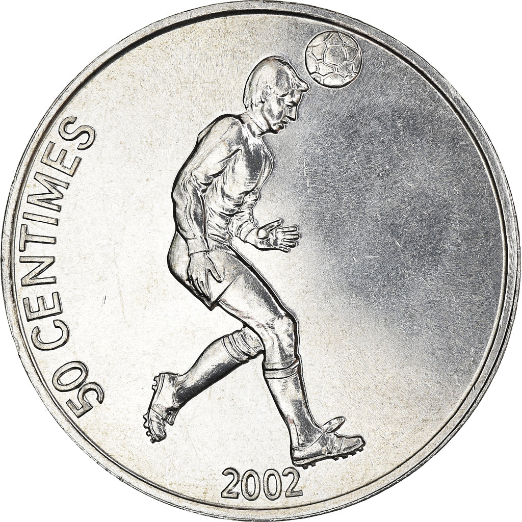 Coin, CONGO, DEMOCRATIC REPUBLIC, 50 Centimes, 2002, MS(63), Aluminum, KM:75