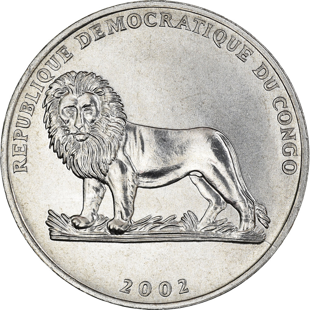 Coin, CONGO, DEMOCRATIC REPUBLIC, 50 Centimes, 2002, MS(63), Aluminum, KM:75