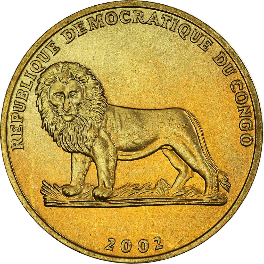 Coin, CONGO, DEMOCRATIC REPUBLIC, Franc, 2002, AU(50-53), Brass, KM:82