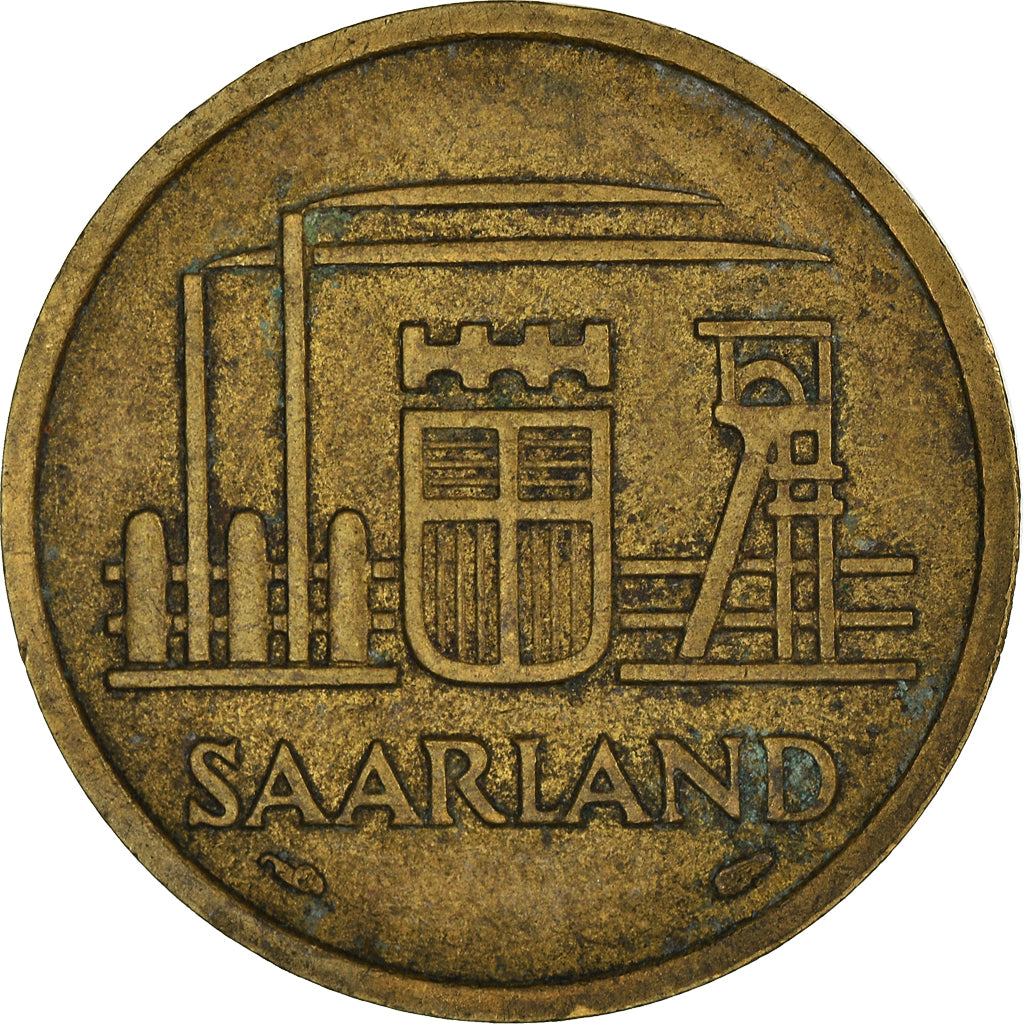 Münze, SAARLAND, 20 Franken, 1954, Paris, SS, Aluminum-Bronze, KM:2