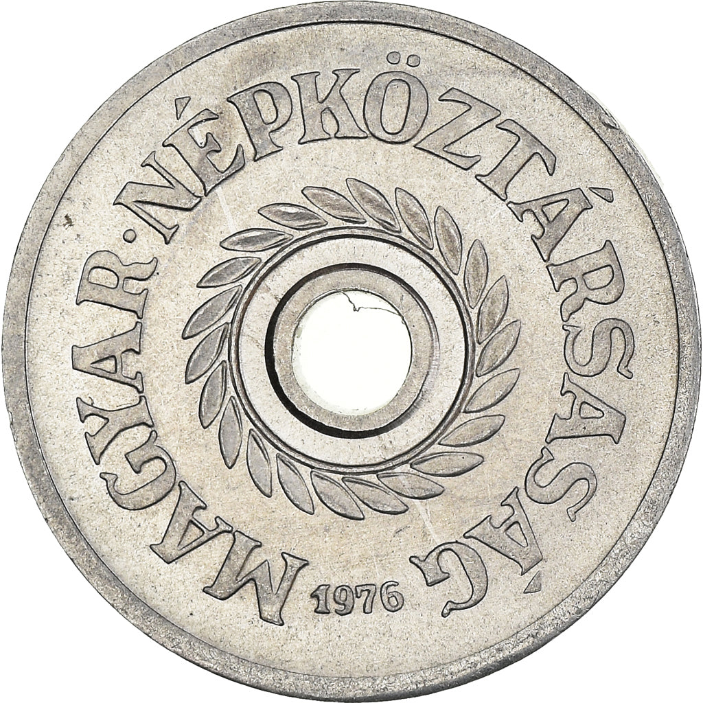 Coin, Hungary, 2 Filler, 1976, Budapest, MS(60-62), Aluminum, KM:546