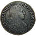 FRANCE, 1/2 Écu au buste juvénile, 1/2 Ecu, 1661, Rennes, VF(20-25), Silver, Ga.