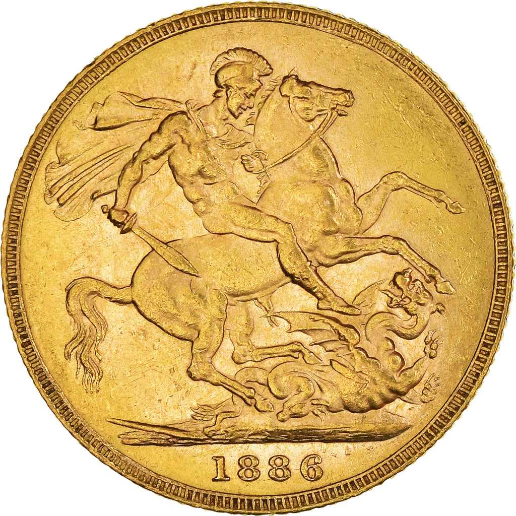 Coin, Australia, Victoria, Souverain, Sovereign, 1886, Melbourne, AU(50-53)