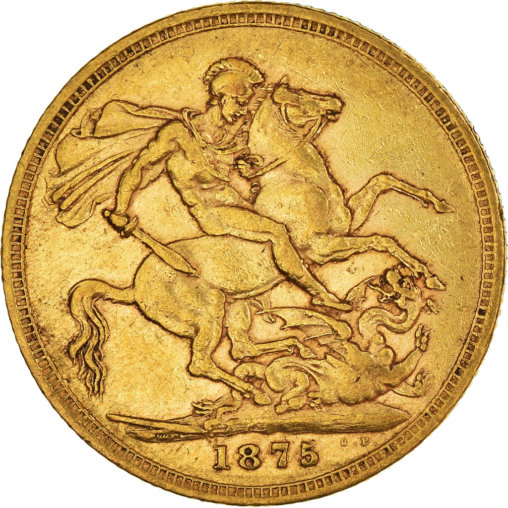 Coin, Australia, Victoria, Souverain, Sovereign, 1875, Melbourne, EF(40-45)