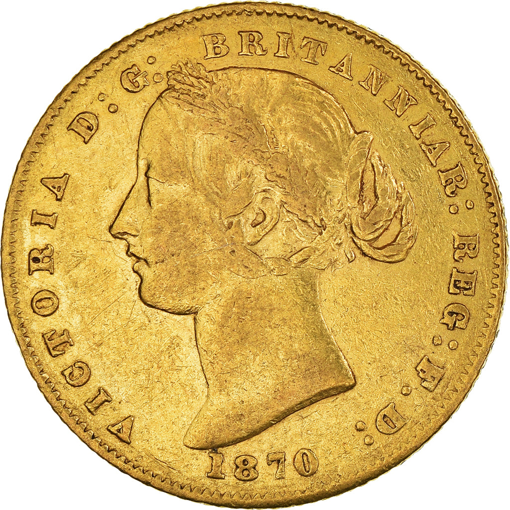 Moneda, Australia, Victoria, Souverain, Sovereign, 1870, Sydney, MBC+, Oro, KM:4