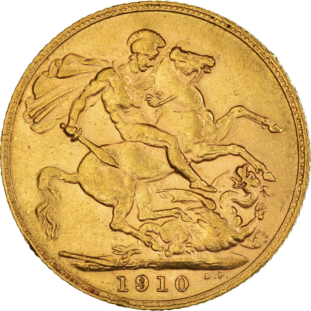 Monnaie, Grande-Bretagne, Edward VII, Souverain, Sovereign, 1910, TTB+, Or