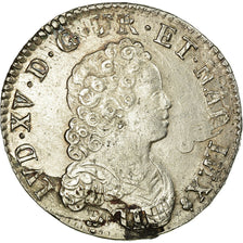 Monnaie, France, Louis XV, 1/2 Écu Vertugadin, 1/2 ECU, 44 Sols, 1716, Reims