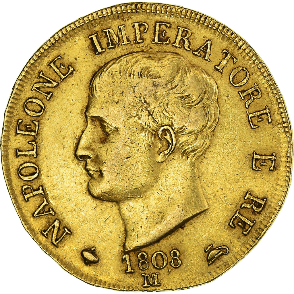 Coin, ITALIAN STATES, KINGDOM OF NAPOLEON, Napoleon I, 40 Lire, 1808, Milan