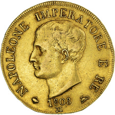 Coin, ITALIAN STATES, KINGDOM OF NAPOLEON, Napoleon I, 40 Lire, 1808, Milan