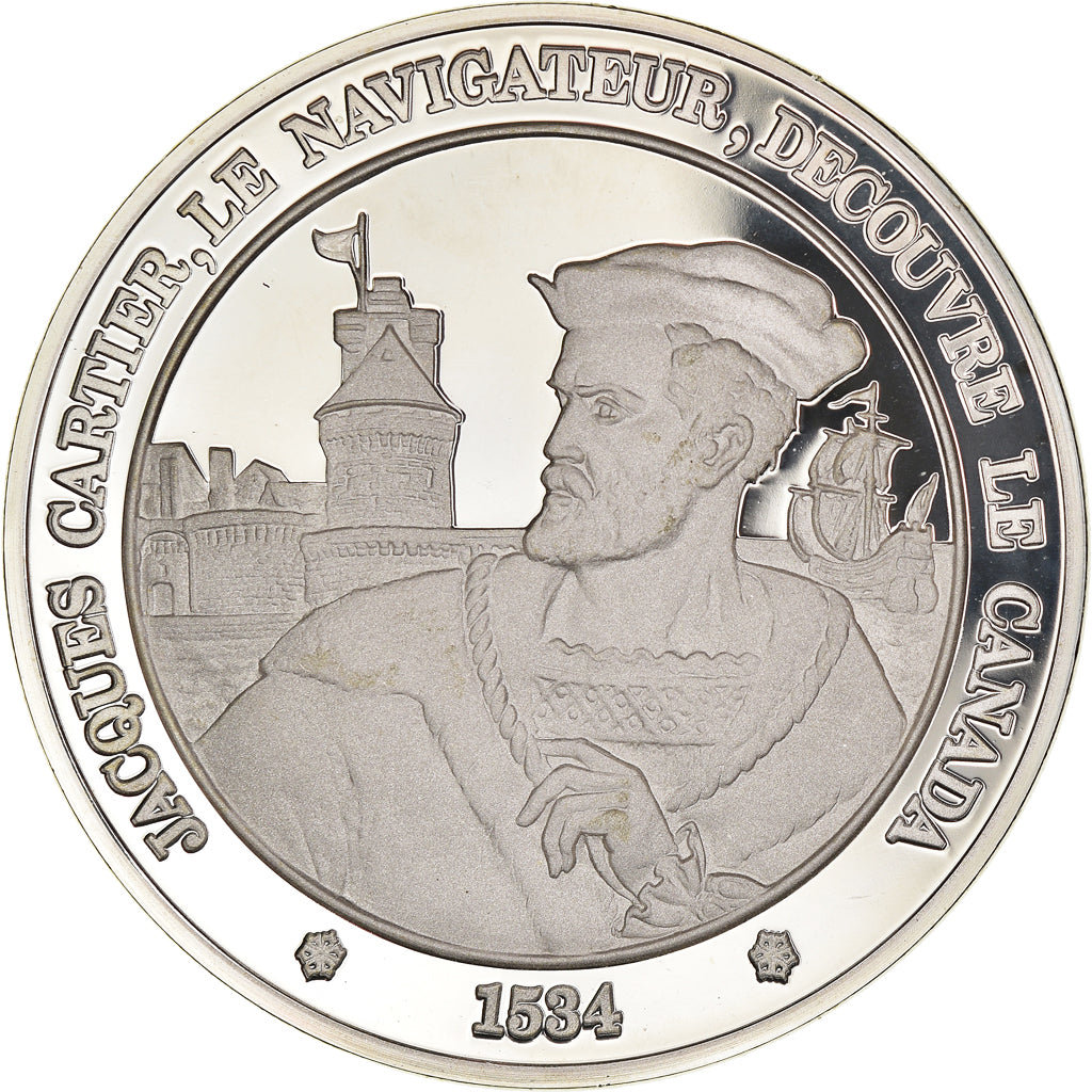 France, Medal, Jacques Cartier, Découverte du Canada, History, MS(65-70)