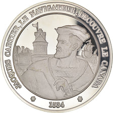 France, Medal, Jacques Cartier, Découverte du Canada, History, MS(65-70)