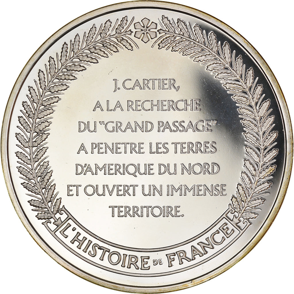 France, Medal, Jacques Cartier, Découverte du Canada, History, MS(65-70)