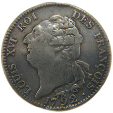 FRANCE, Écu de 6 livres françois, ECU, 6 Livres, 1792, Paris, KM #615.1, VF...