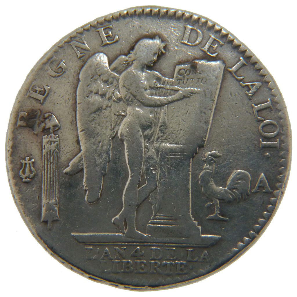 FRANCE, Écu de 6 livres françois, ECU, 6 Livres, 1792, Paris, KM #615.1, VF...