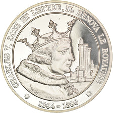 Francia, medalla, Charles V, sage et lettré il rénova le Royaume 1364 - 1380