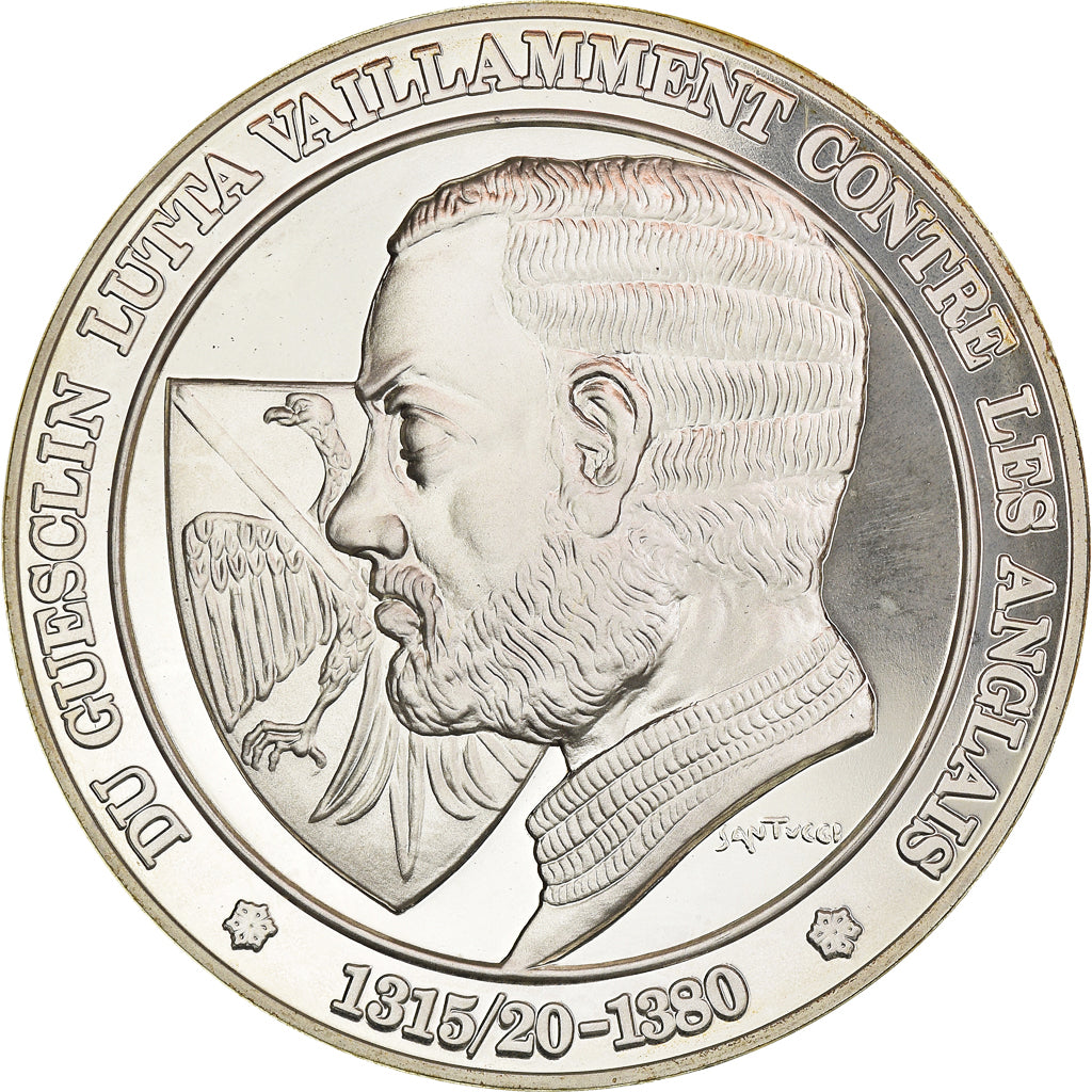 France, Medal, French Fifth Republic, Du Guesclin lutta vaillamment contre les