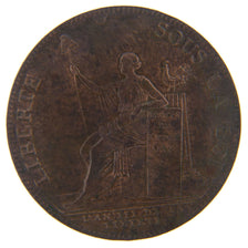 FRANCE, 2 Sols, 1791, AU(55-58), Bronze, Brandon #217, 18.00