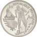 Coin, France, Cross-country skier, 100 Francs, 1991, BE, MS(65-70), Silver
