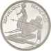 Coin, France, Slalom skiers, 100 Francs, 1990, BE, MS(65-70), Silver, KM:984