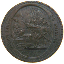 FRANCE, 5 Sols, 1792, AU(55-58), Bronze, Brandon #223B, 26.80
