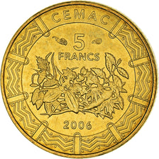 Coin, Central African States, 5 Francs, 2006, Paris, CFA, MS(63), Brass, KM:18