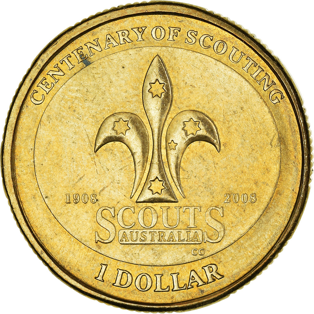 Coin, Australia, Elizabeth II, Dollar, 2008, Royal Australian Mint, Canberra