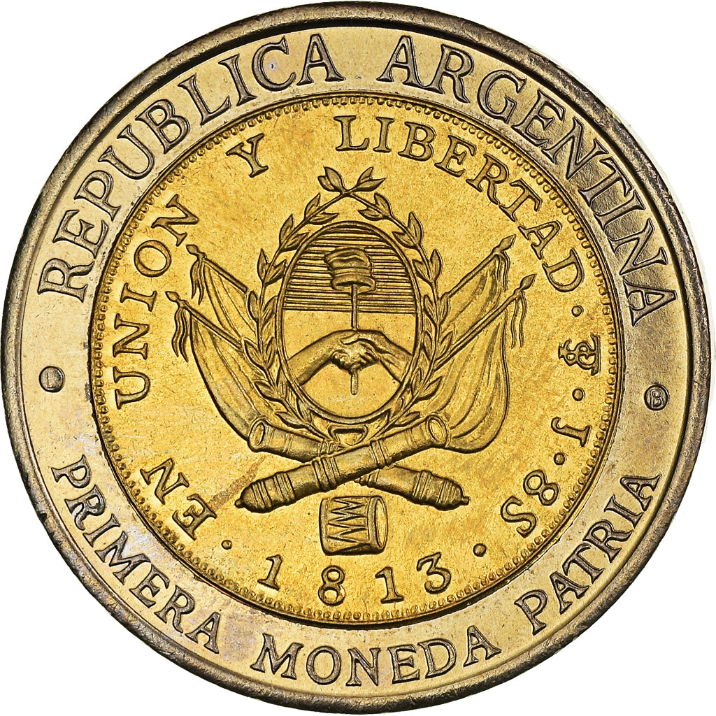 Coin, Argentina, Peso, 1995, MS(65-70), Bi-Metallic, KM:112.2
