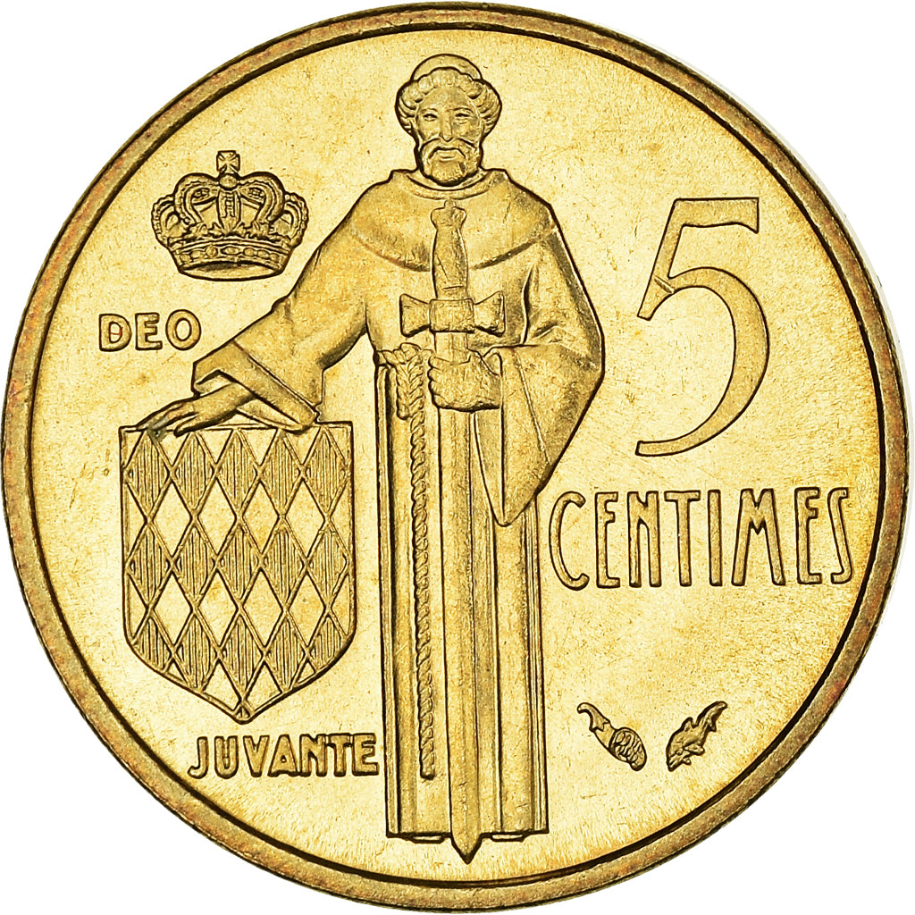 Coin, Monaco, Rainier III, 5 Centimes, 1978, AU(55-58), Aluminum-Bronze, KM:156