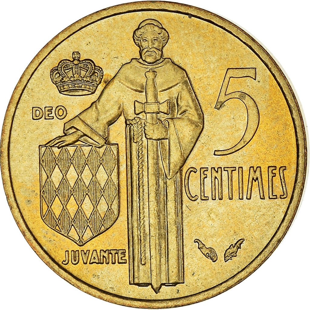Coin, Monaco, Rainier III, 5 Centimes, 1977, AU(55-58), Aluminum-Bronze, KM:156