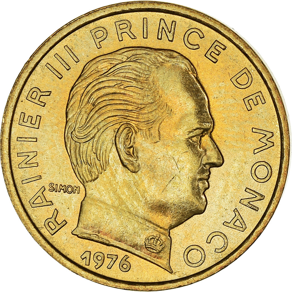 Münze, Monaco, Rainier III, 5 Centimes, 1976, VZ, Aluminum-Bronze, KM:156