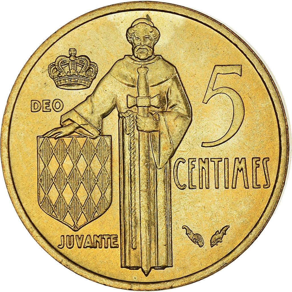 Moneta, Monaco, Rainier III, 5 Centimes, 1976, SPL-, Alluminio-bronzo, KM:156
