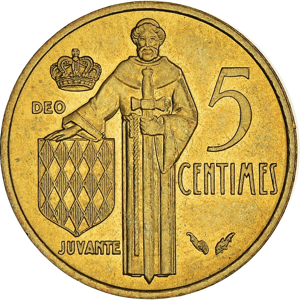 Moneta, Monaco, Rainier III, 5 Centimes, 1976, SPL-, Alluminio-bronzo, KM:156
