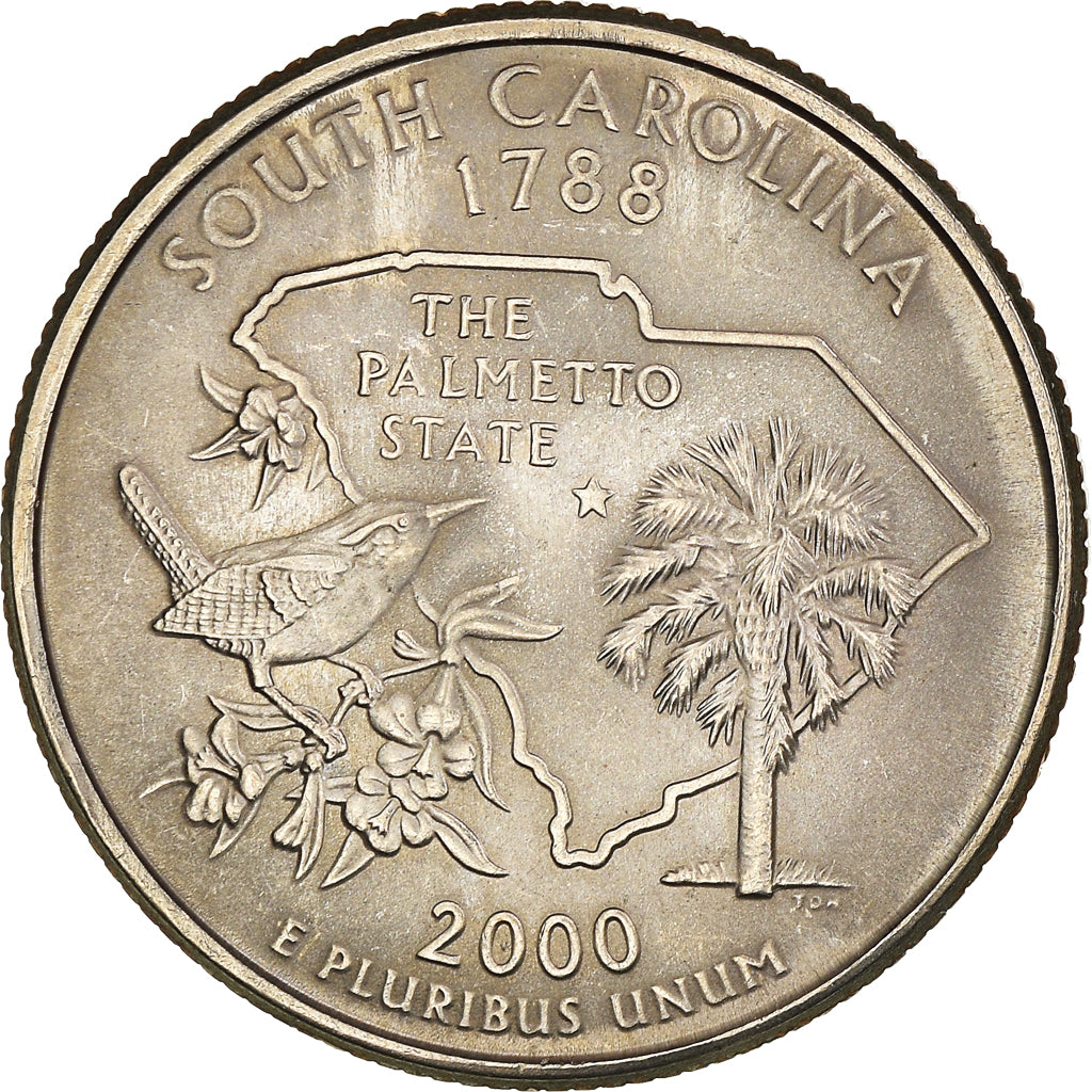 Münze, Vereinigte Staaten, South Carolina 1788, Quarter, 2000, U.S. Mint