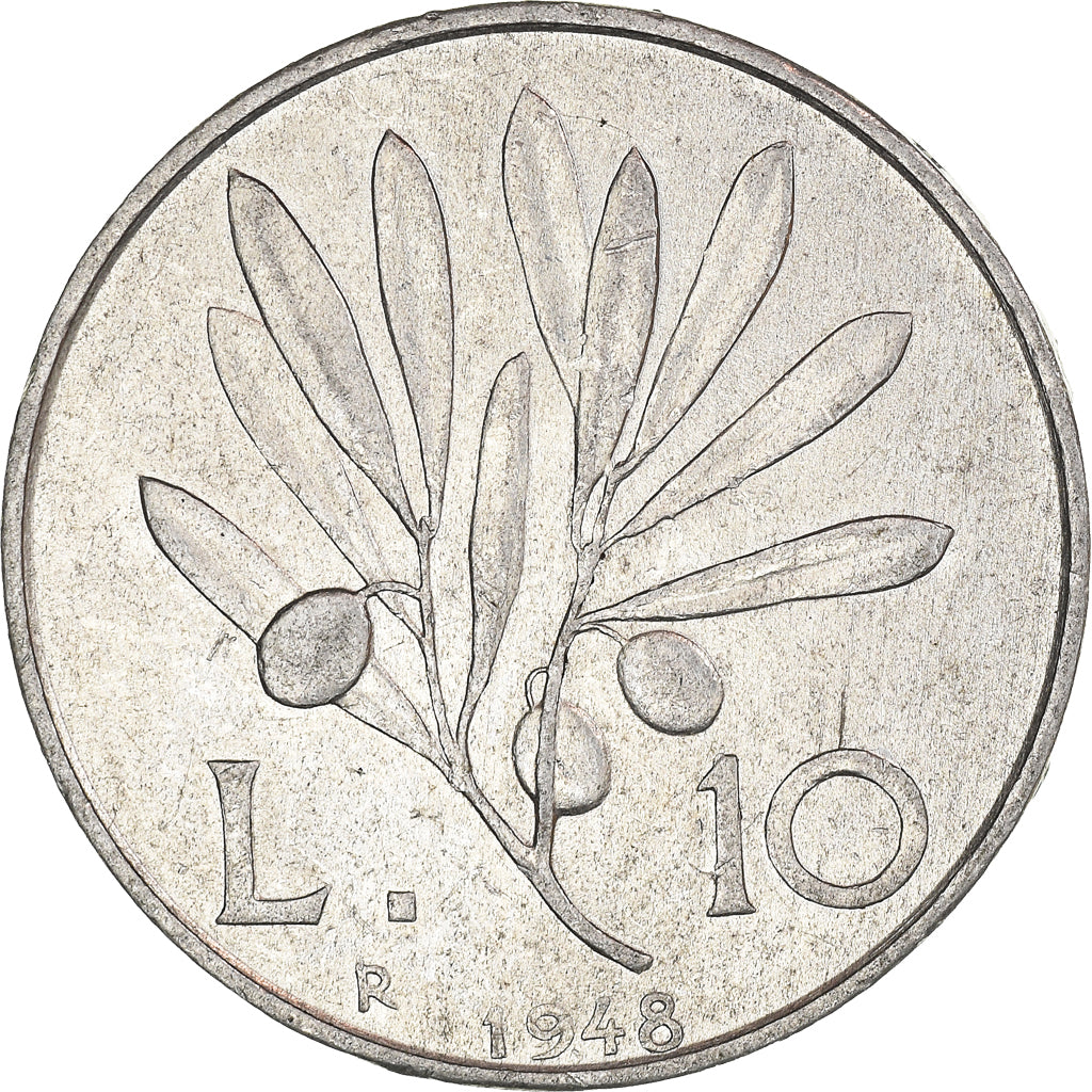 Moneta, Italia, 10 Lire, 1948, Rome, BB+, Alluminio, KM:90