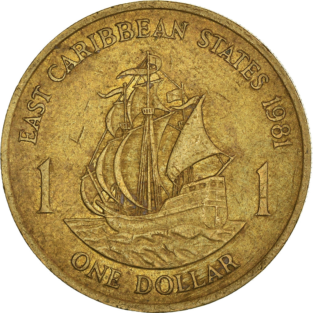 Coin, East Caribbean States, Elizabeth II, Dollar, 1981, EF(40-45)