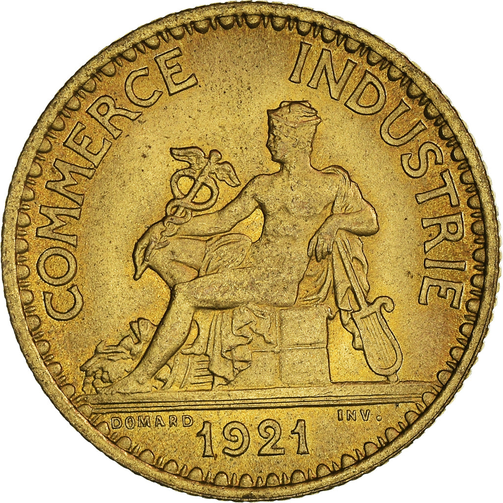 Coin, France, Chambre de commerce, Franc, 1921, Paris, AU(55-58)
