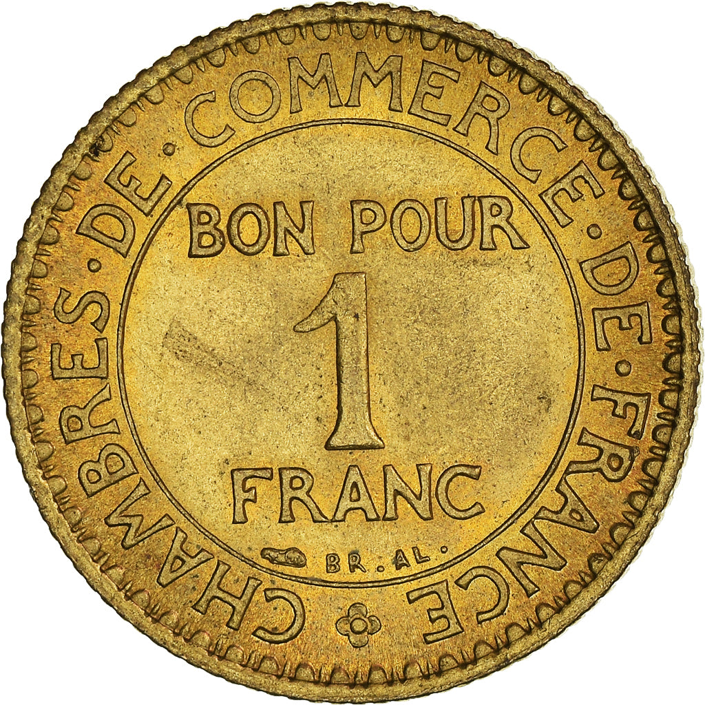 Coin, France, Chambre de commerce, Franc, 1921, Paris, AU(55-58)